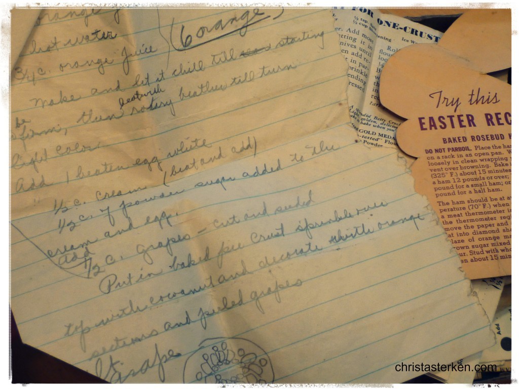 vintage handwritten recipes