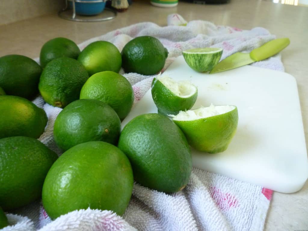 pile of fresh squeezed limes