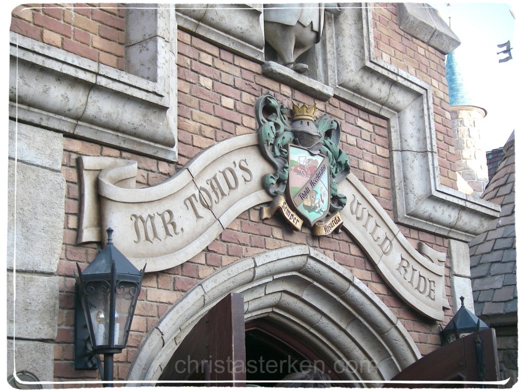 Mr. Toad's wild ride sign