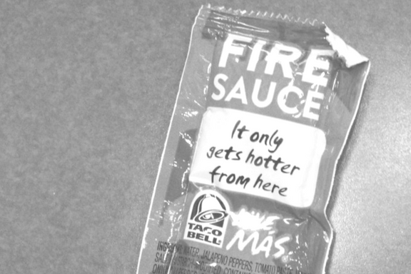 funny taco bell hot sauce packet