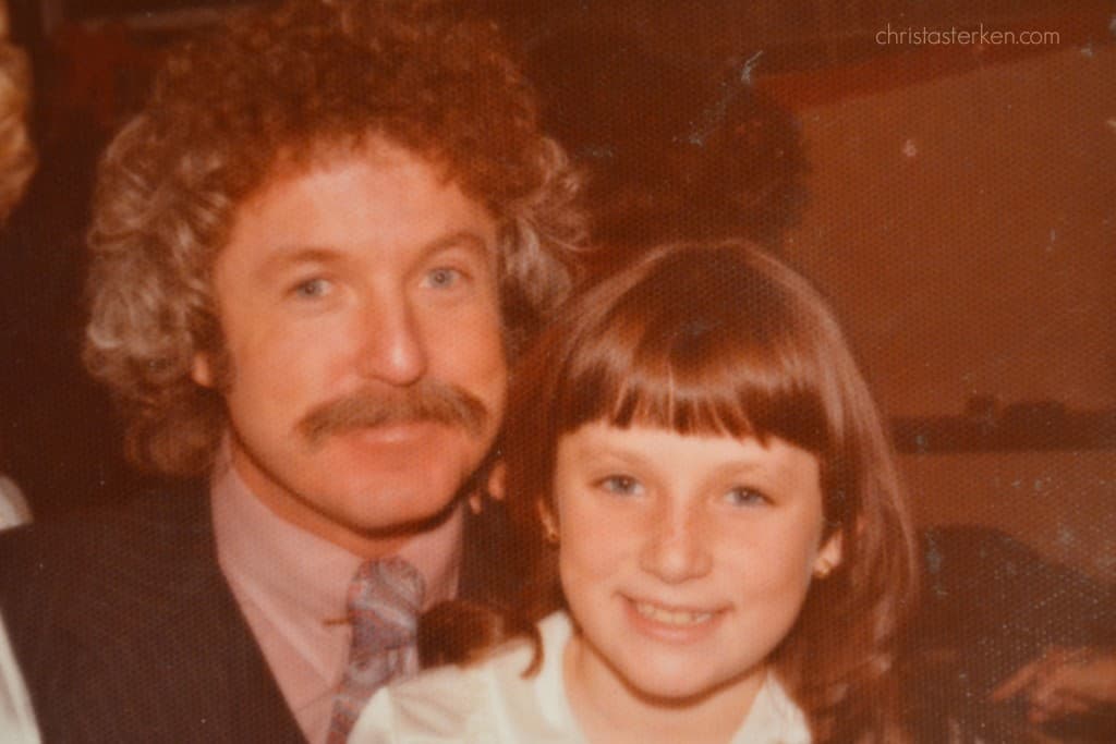 vintage father and daughter