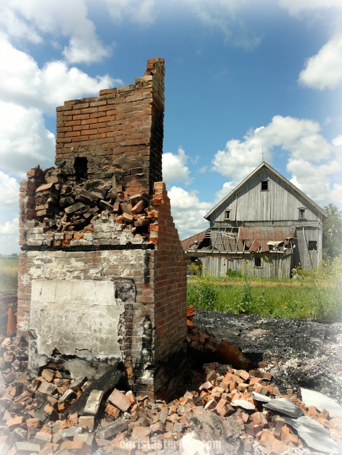 abandoned farm in country