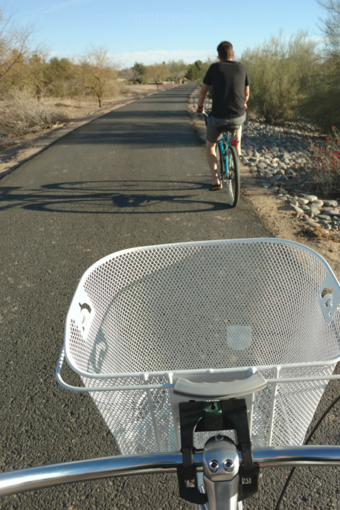 man riding a bike