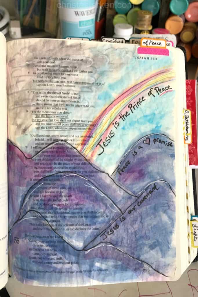 Bible journaling tutorial {a simple watercolor paint page}