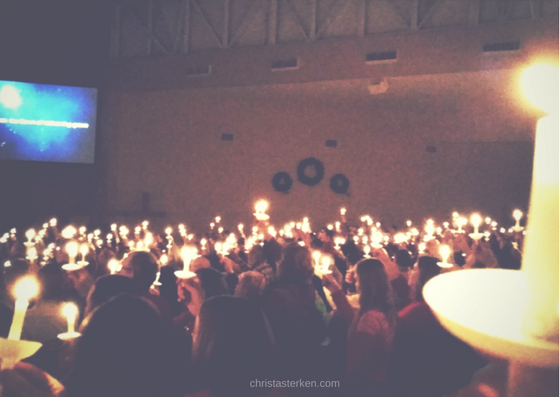 candlelight church Christmas service