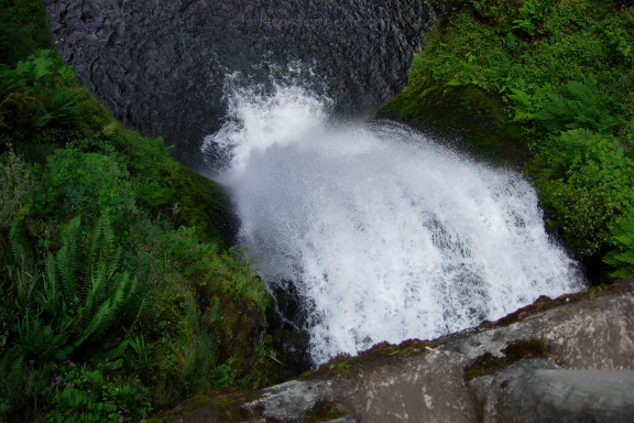 aerial photo of waterfall