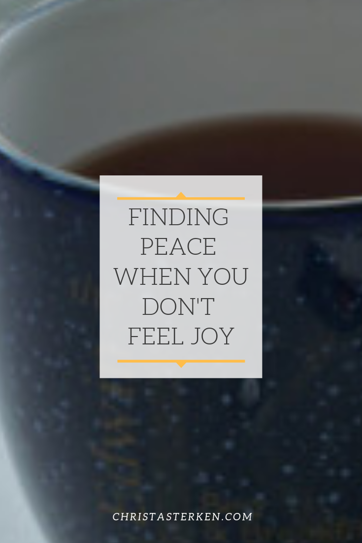 3 tips on Finding peace when you don’t feel joy