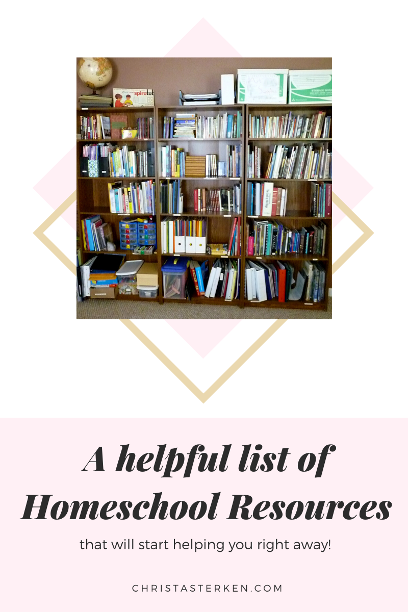 Tips for homeschooling- a helpful list of homeschool resources