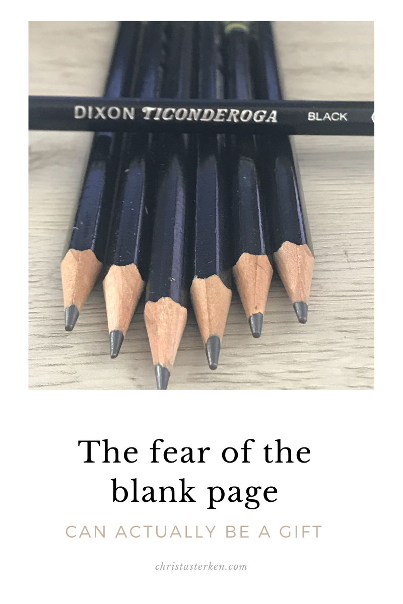 the fear of the blank page is a gift