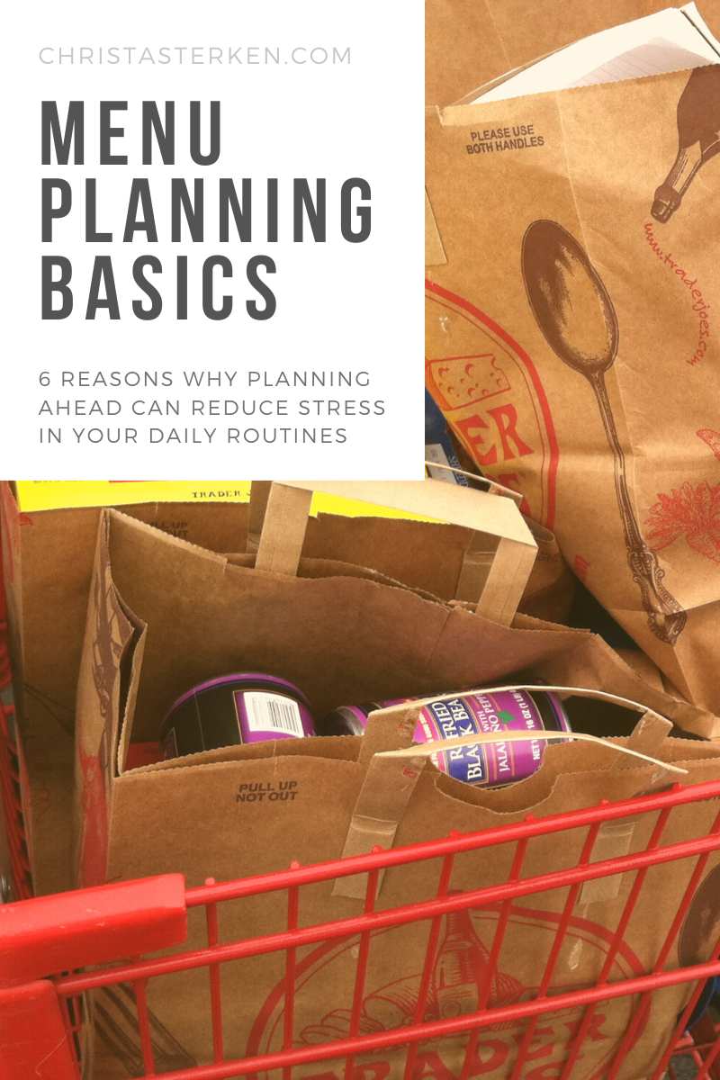 Menu planning for beginners- 6 reasons why planning ahead can make life easier