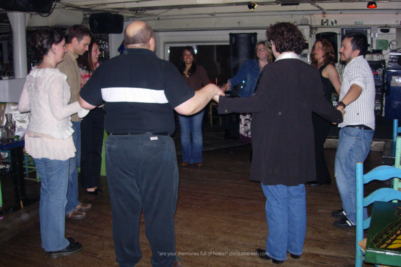 greek dancing at a restaurant