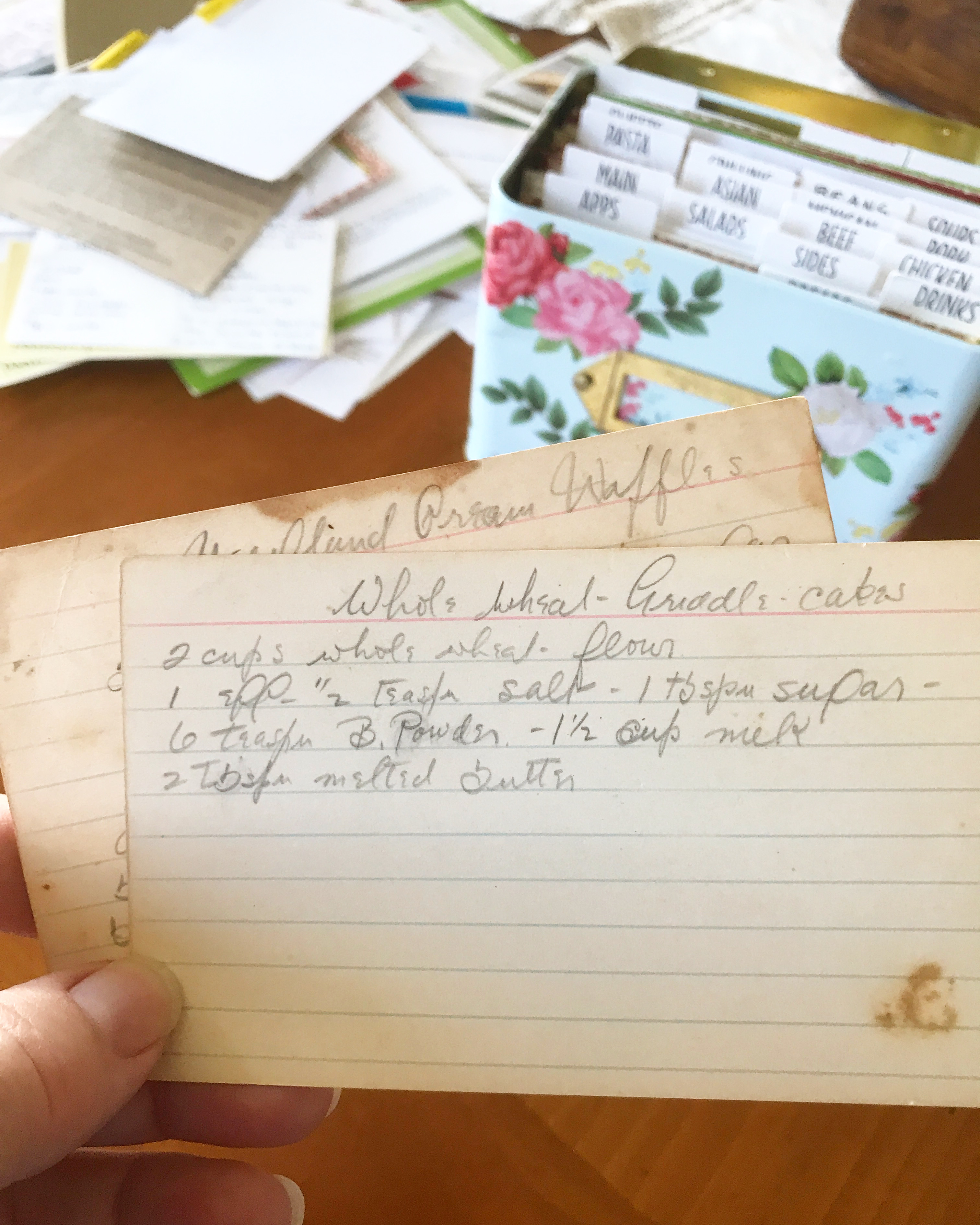 vintage recipe cards