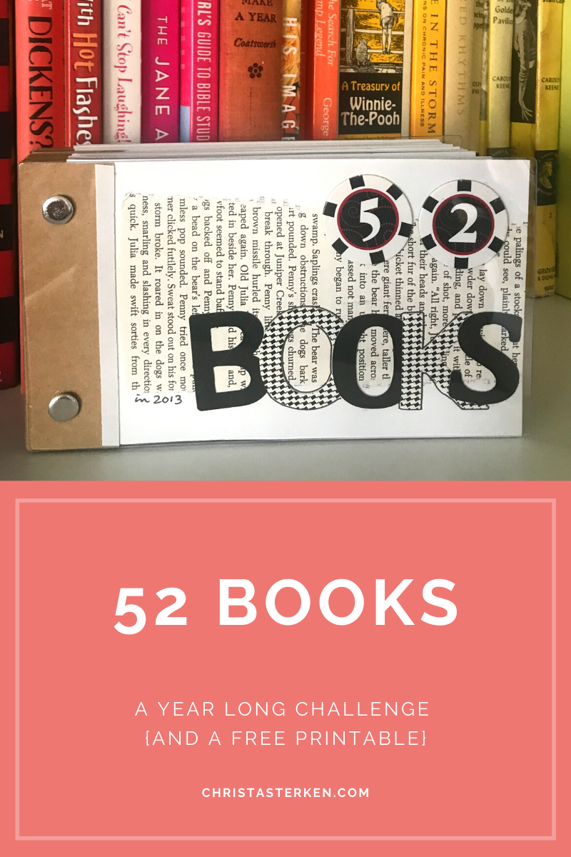 What books to read (free printable)- a 52 week challenge