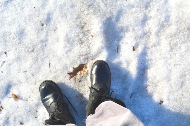 boots in the snow