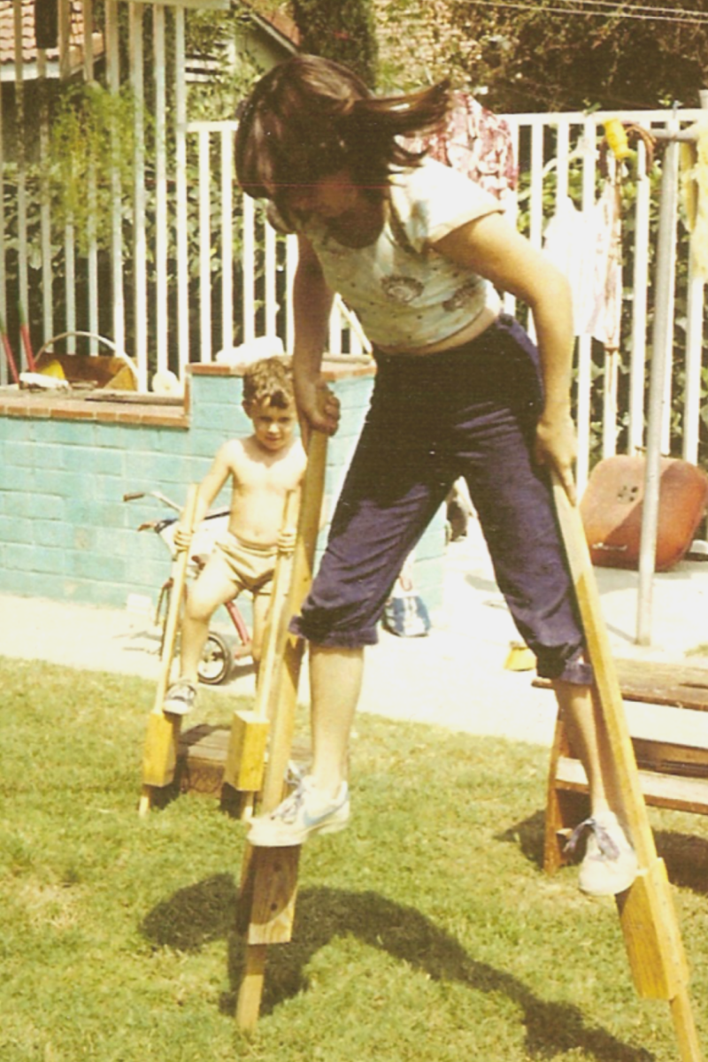 homemade stilts retro 70's style