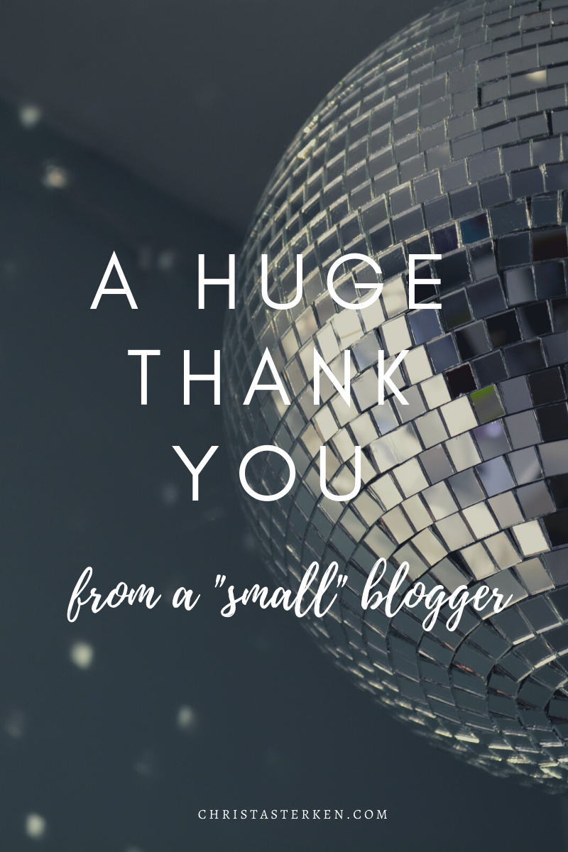 A Huge Thank You From a Blogger