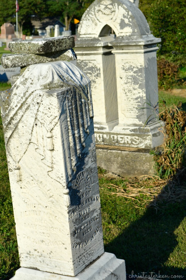 old country cemetery headstones