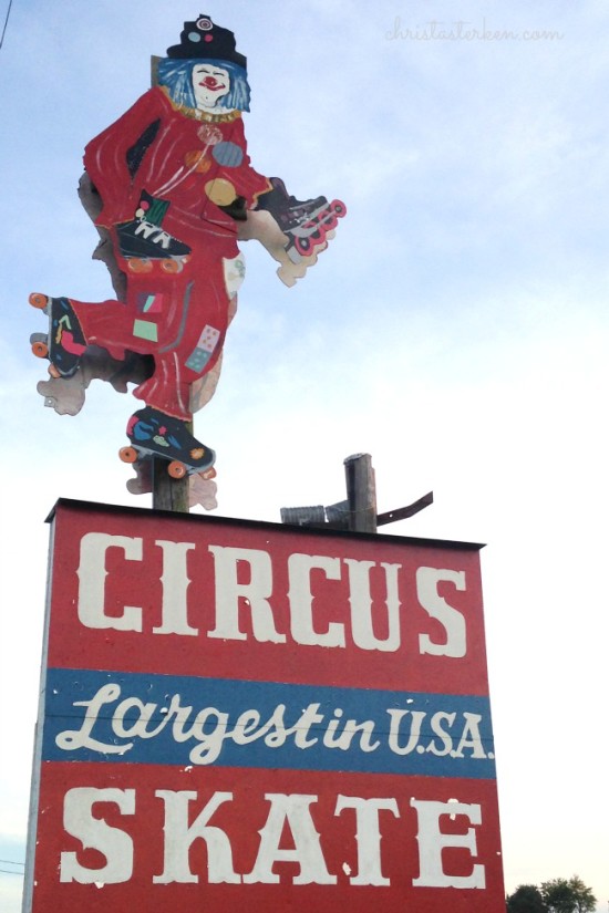 vintage clown sign 