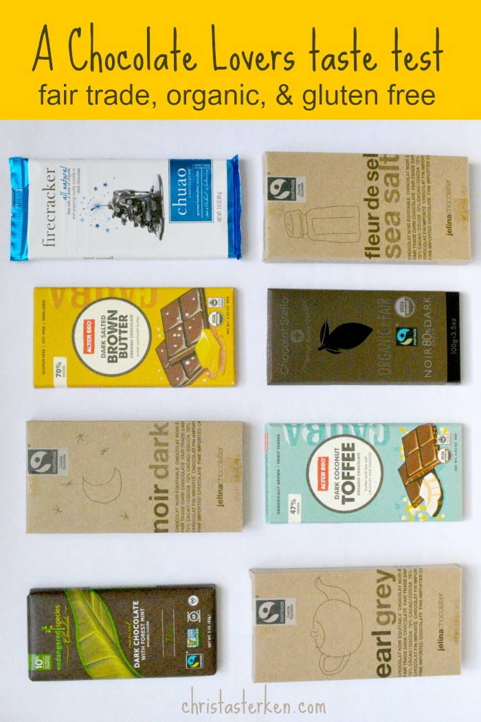 Fair trade chocolate taste test-organic & gluten free