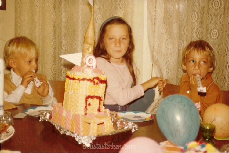 retro castle birthday cake