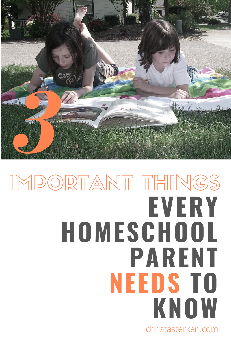 3 important things Homeschool moms need to know  