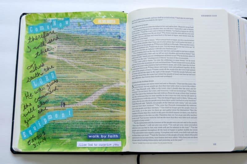 Bible Journaling tutorial for creating transparent photo sticker pages