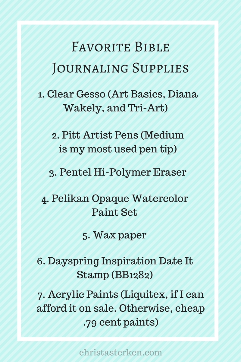 bible journaling supplies