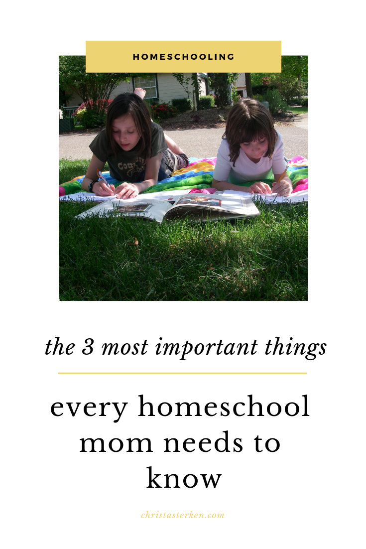 3 important things Homeschool moms need to know