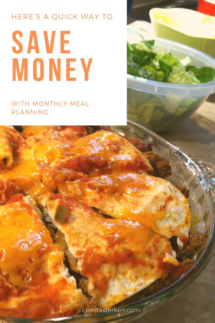 Save money with monthly meal planning
