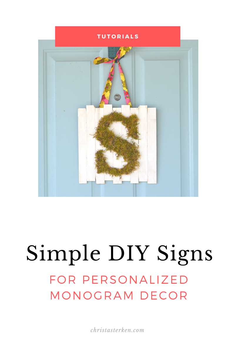 DIY Wood signs with a monogram