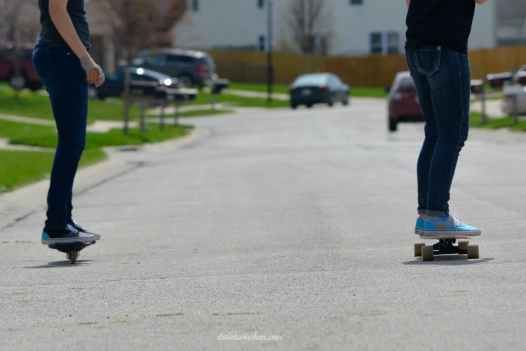 girls skateboarding