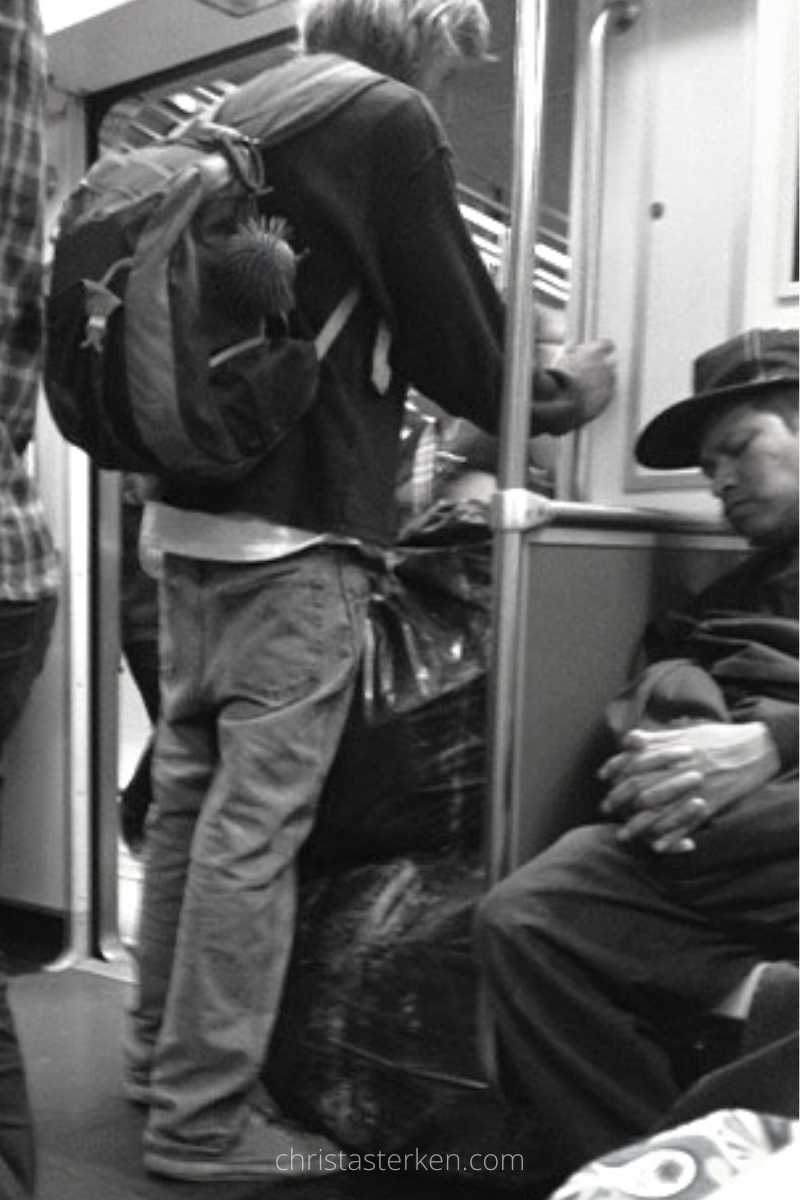 random men on subway