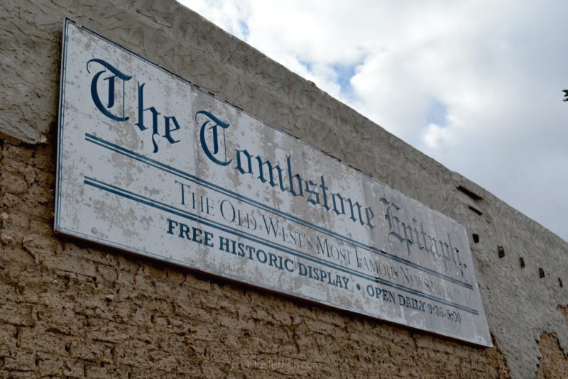 Tombstone Epitaph sign