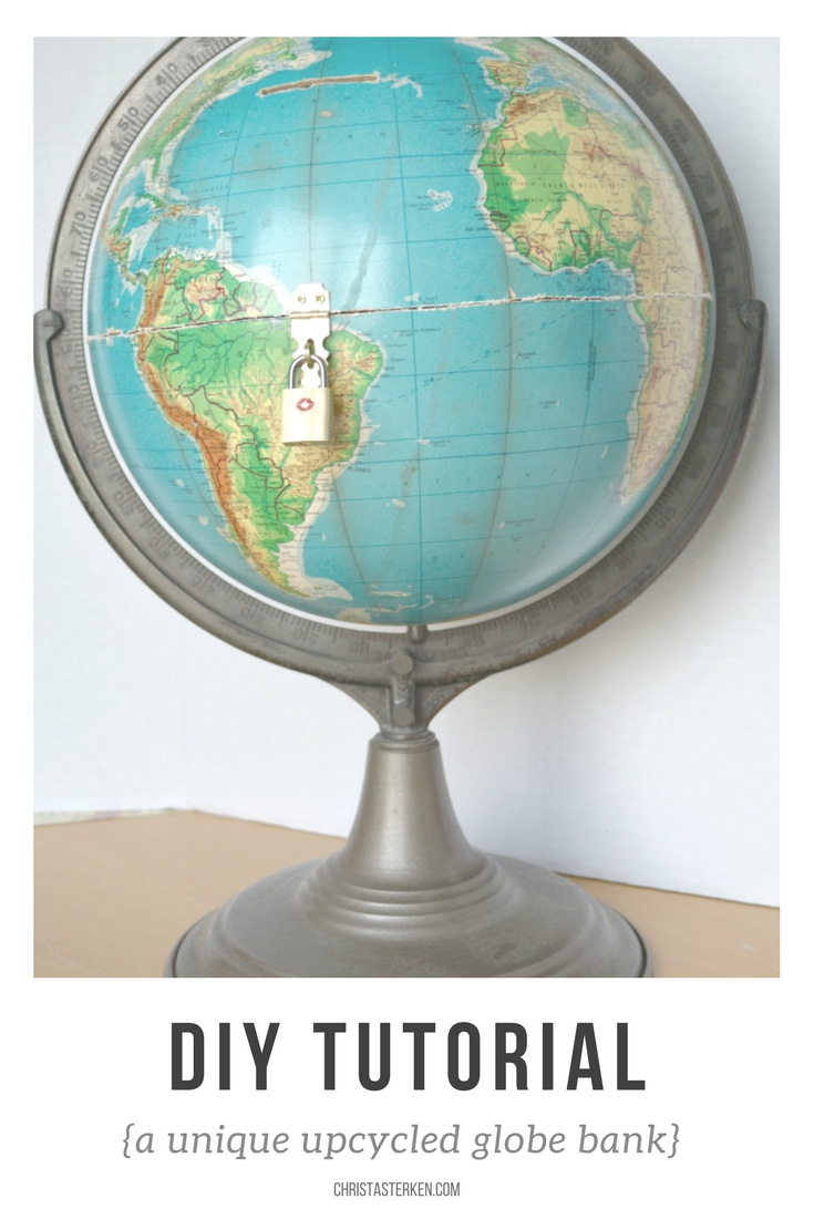 What can you make with an old globe?  Try this unique DIY bank