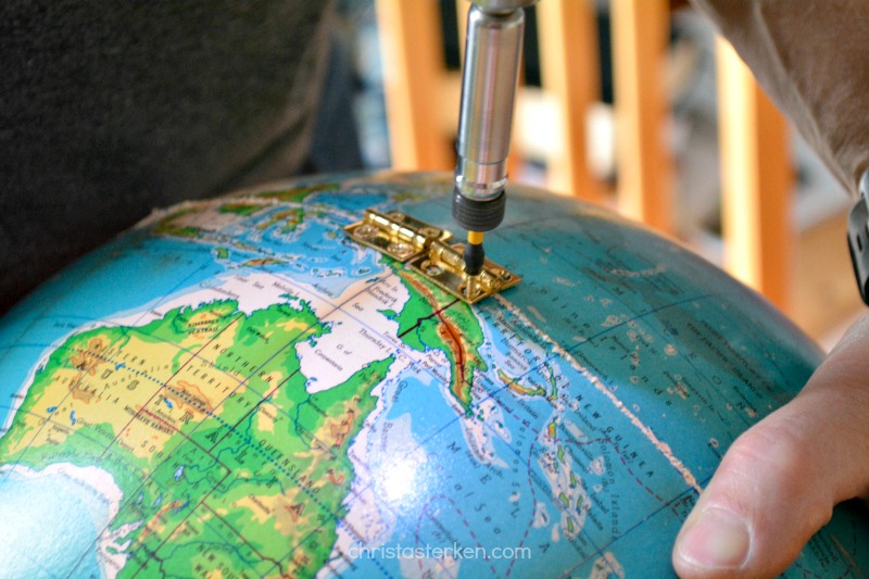 diy vintage globe bank