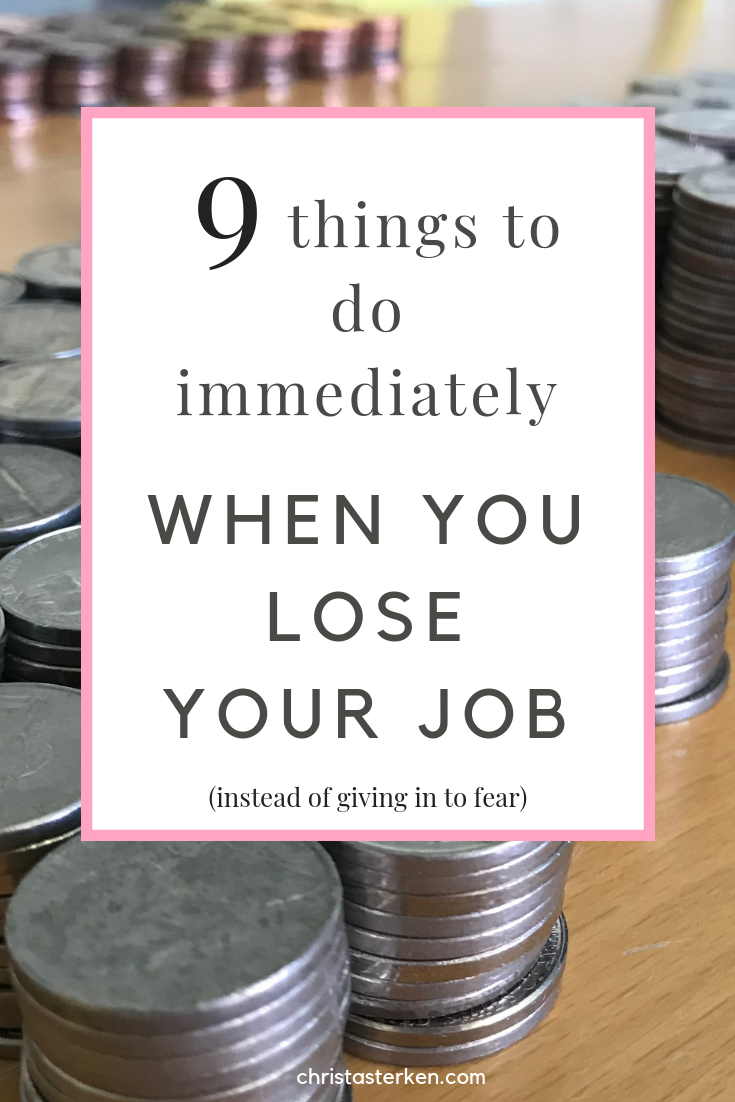 What if I lose my job? 9 things to do right away