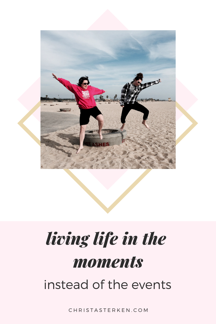 Live in the moment instead of the events to reduce anxiety