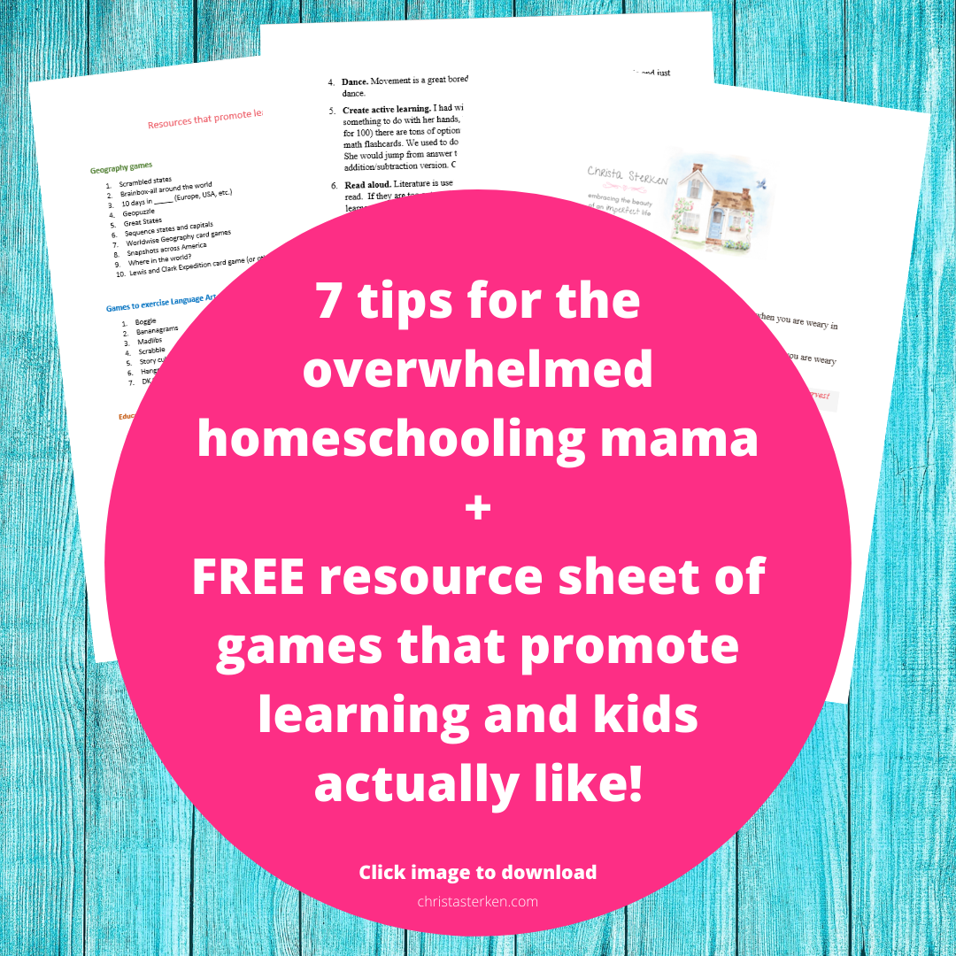 free homeschool printables resources games