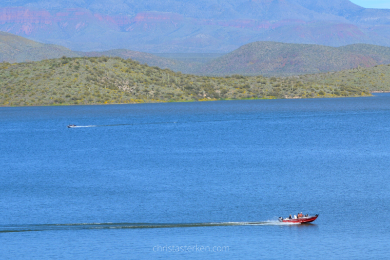 boat on roosevelt lake