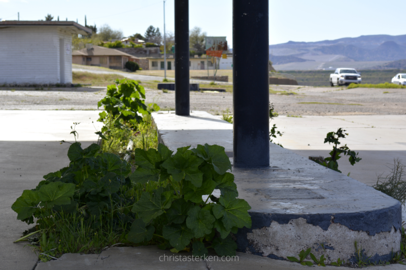 abandoned gas station mining town