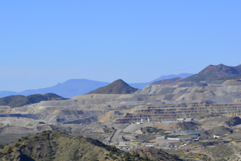 landscape view of copper mines in arizona