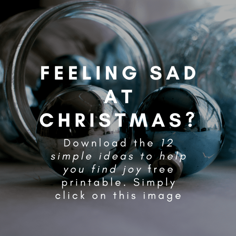 feeling sad at Christmas PDF printable