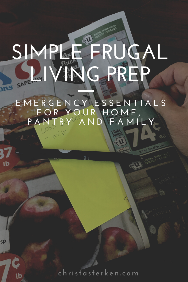 Simple frugal living tips for emergency essentials