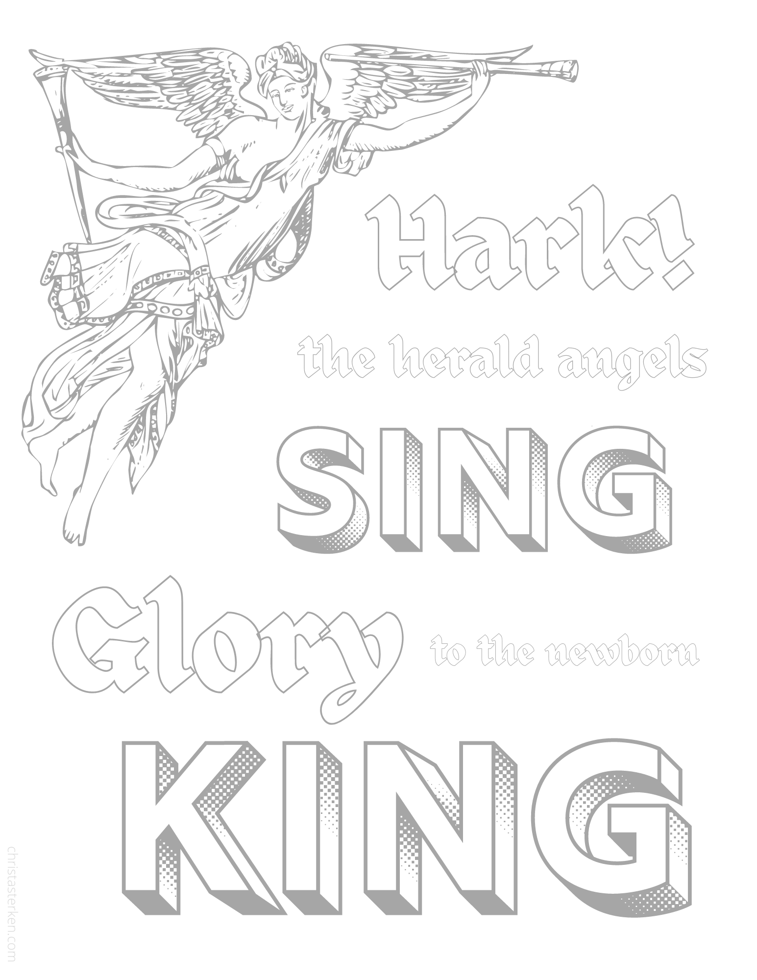 free Christmas carol coloring pages