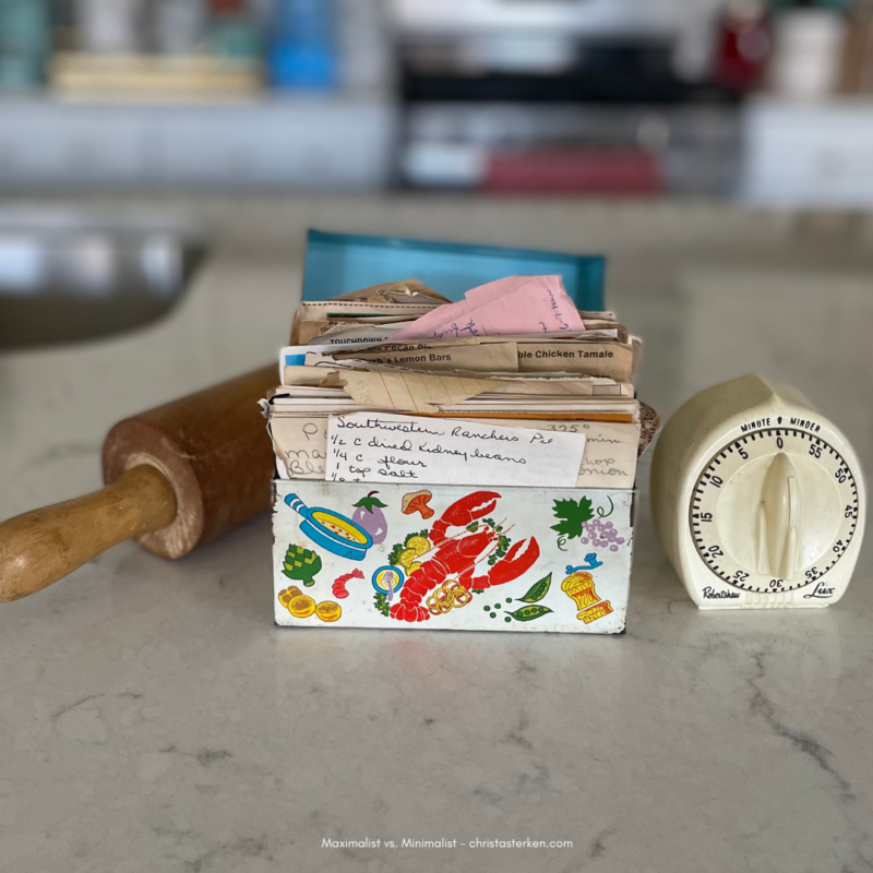 vintage recipe box
