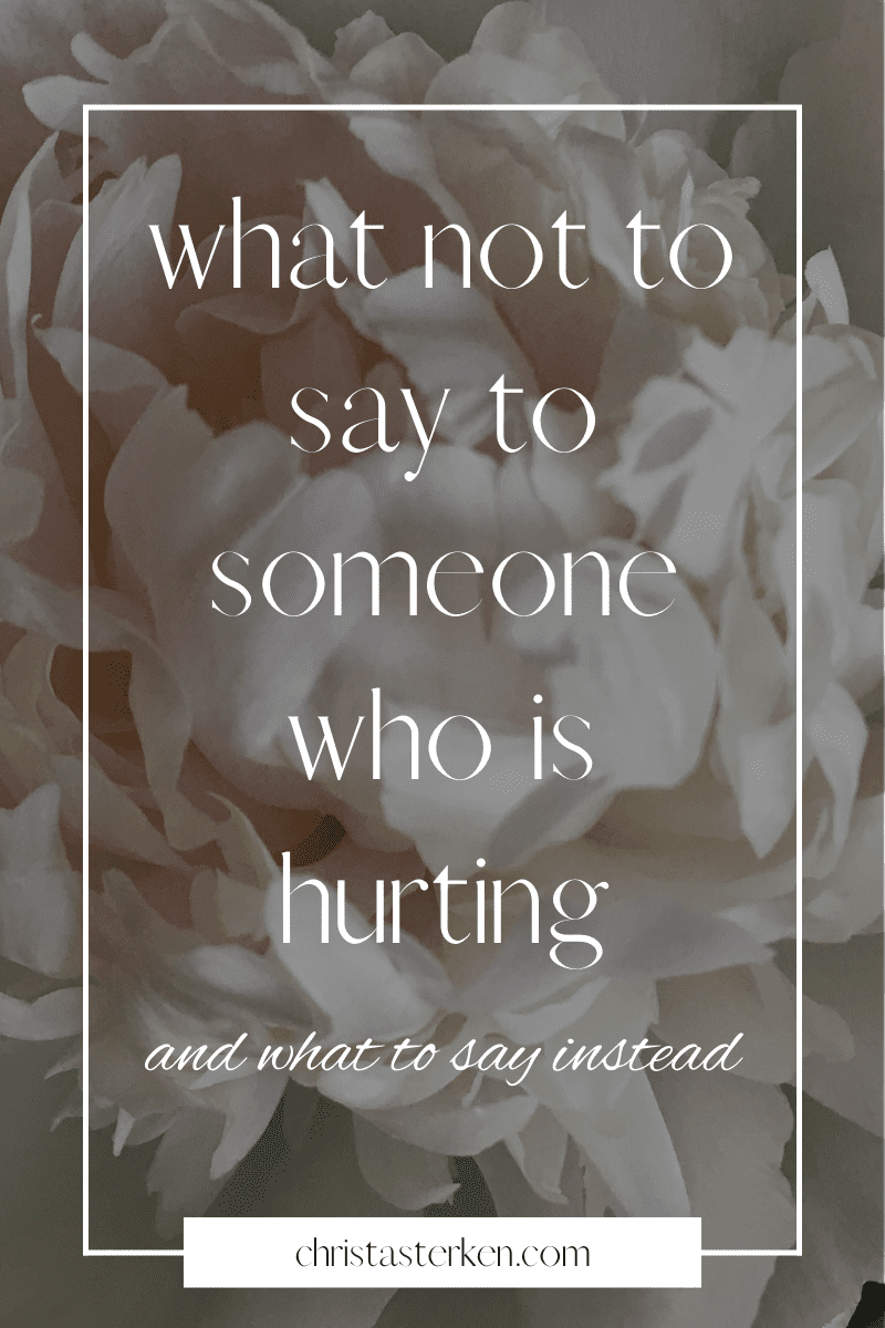 How to comfort someone who is hurting