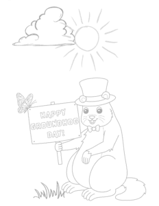 free groundhog's day coloring pages