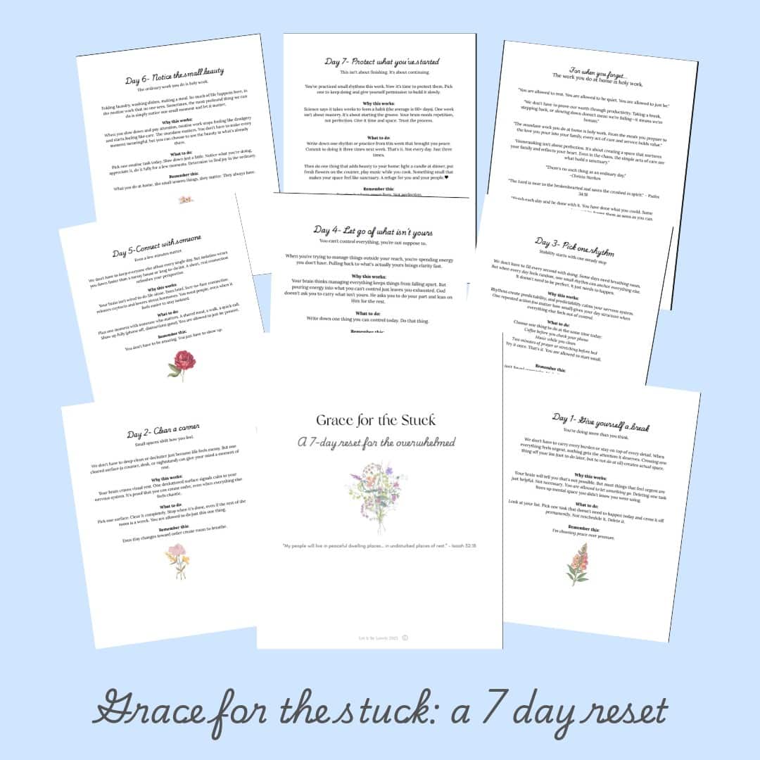 grace for the stuck a 7 day reset