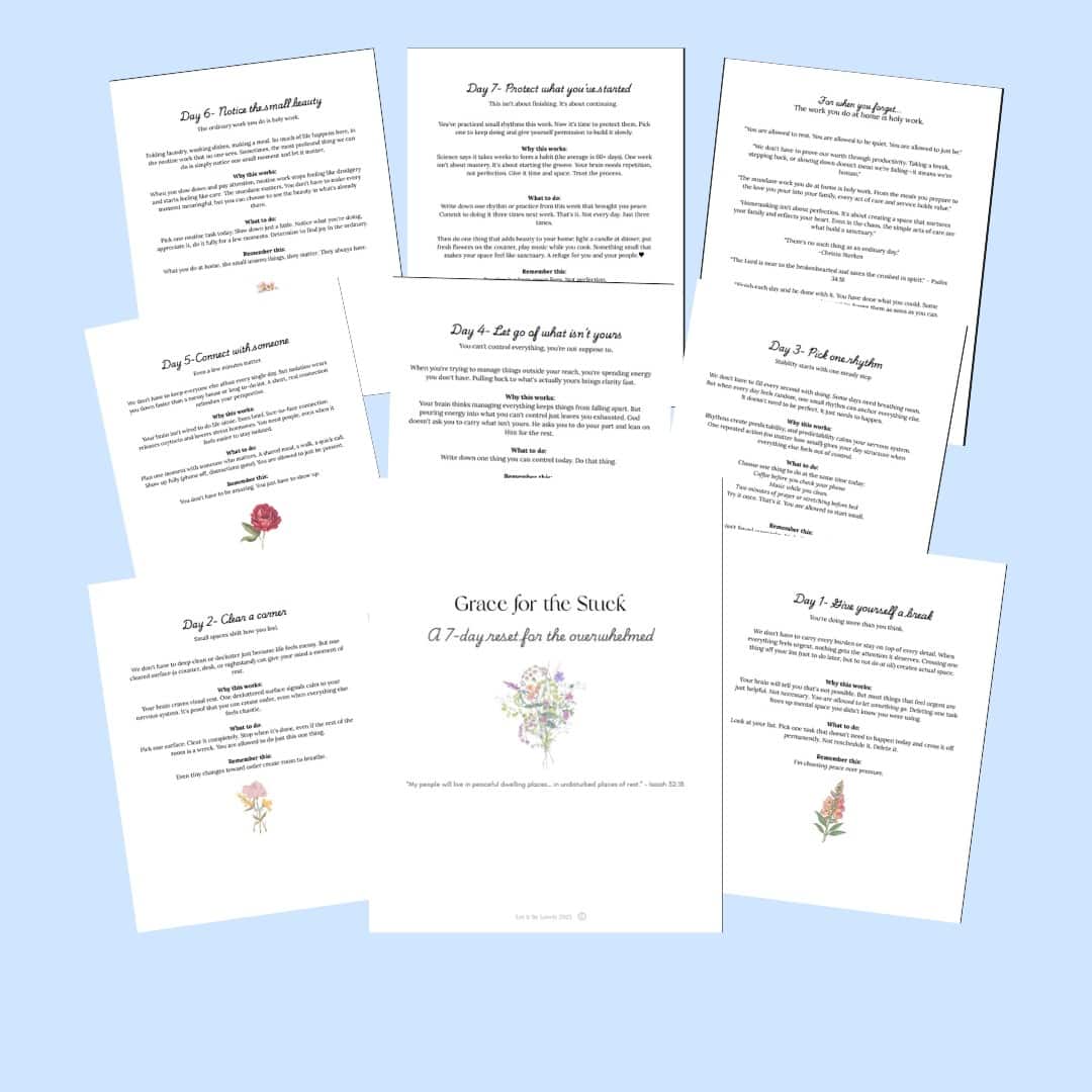 Grace for the stuck: a 7 day reset for the overwhelmed