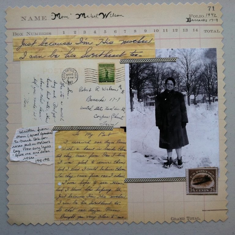 an old woman handwritten letters